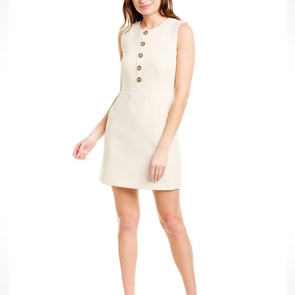 VERONICA BEARD Julie Sleeveless Mini Dress in Ivory